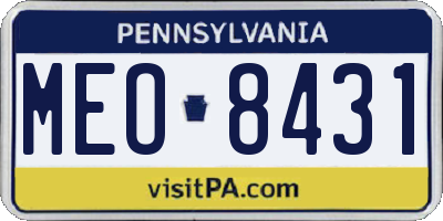 PA license plate MEO8431