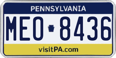 PA license plate MEO8436