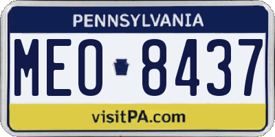 PA license plate MEO8437