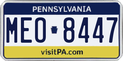 PA license plate MEO8447