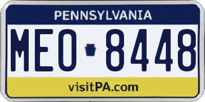 PA license plate MEO8448