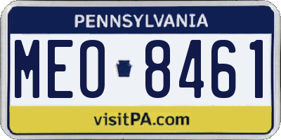 PA license plate MEO8461