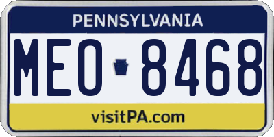 PA license plate MEO8468