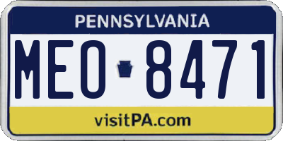 PA license plate MEO8471