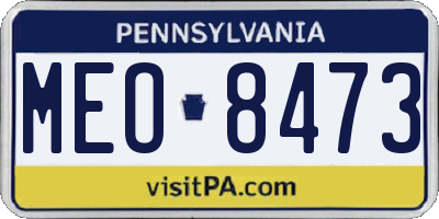 PA license plate MEO8473
