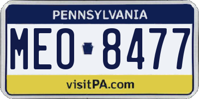 PA license plate MEO8477