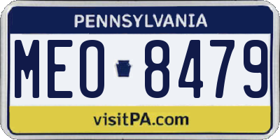 PA license plate MEO8479
