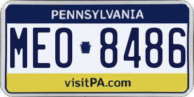 PA license plate MEO8486