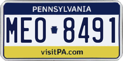 PA license plate MEO8491