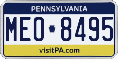 PA license plate MEO8495