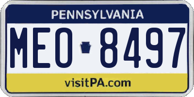 PA license plate MEO8497