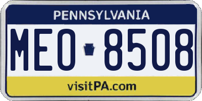 PA license plate MEO8508