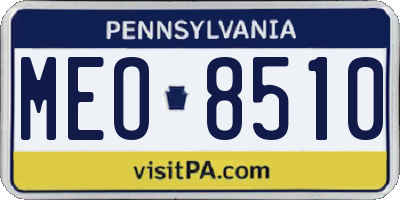 PA license plate MEO8510