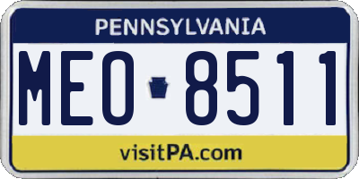 PA license plate MEO8511