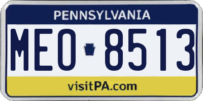 PA license plate MEO8513