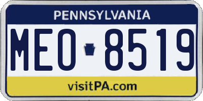 PA license plate MEO8519