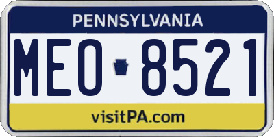 PA license plate MEO8521