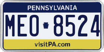PA license plate MEO8524