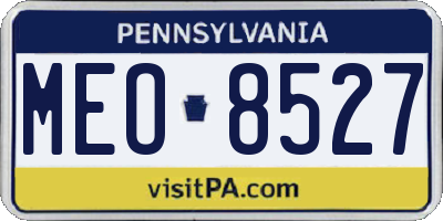 PA license plate MEO8527