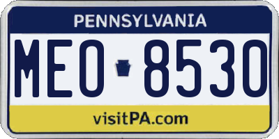 PA license plate MEO8530