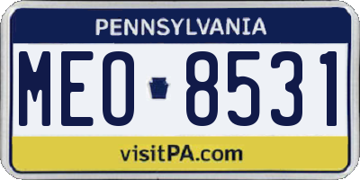 PA license plate MEO8531