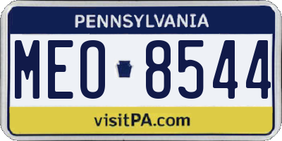 PA license plate MEO8544