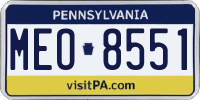 PA license plate MEO8551
