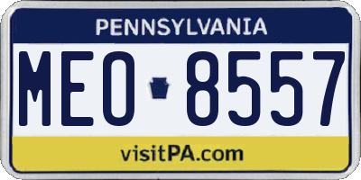 PA license plate MEO8557