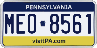PA license plate MEO8561
