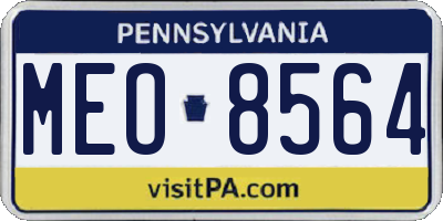 PA license plate MEO8564