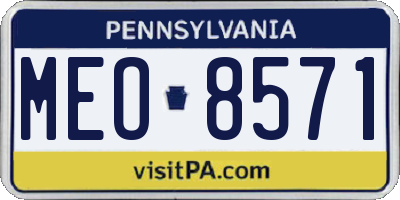 PA license plate MEO8571