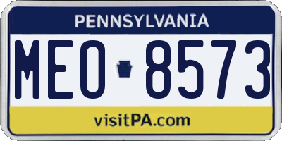 PA license plate MEO8573