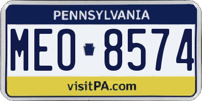 PA license plate MEO8574