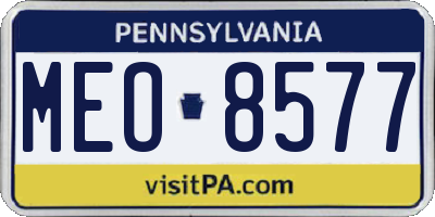 PA license plate MEO8577