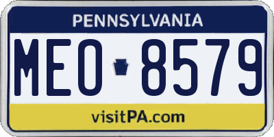 PA license plate MEO8579