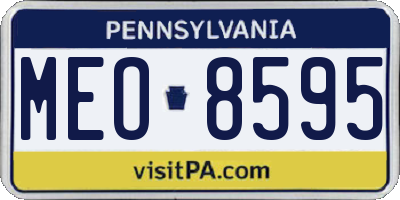 PA license plate MEO8595