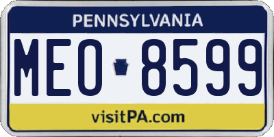 PA license plate MEO8599