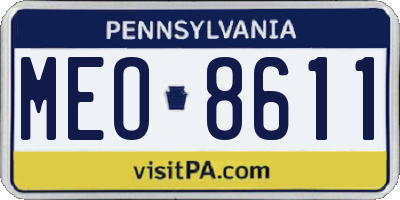 PA license plate MEO8611