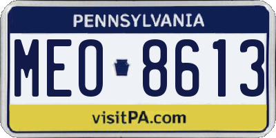PA license plate MEO8613