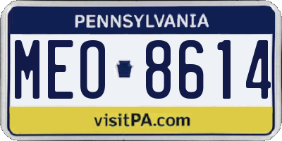 PA license plate MEO8614