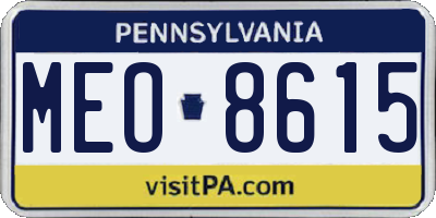 PA license plate MEO8615