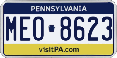 PA license plate MEO8623