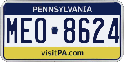 PA license plate MEO8624