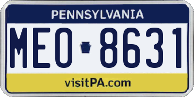 PA license plate MEO8631