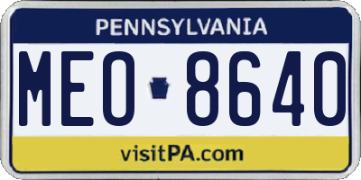 PA license plate MEO8640
