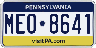 PA license plate MEO8641