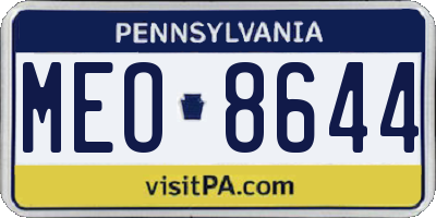 PA license plate MEO8644
