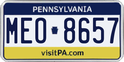 PA license plate MEO8657