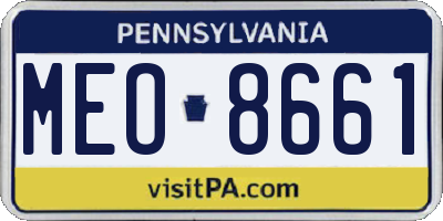 PA license plate MEO8661