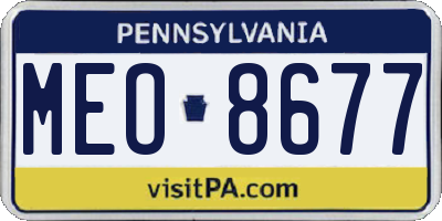 PA license plate MEO8677